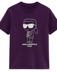 Karl Lagerfeld Paris – Playera Gráfica Regular Fit – Púrpura
