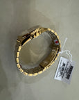 Coach Grayson Stainless Gold Bracelet Watch 36 Tea Rose Crystal Heart C Marker