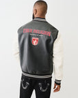 True Religion True PU Patch Varsity – Black/Winter White